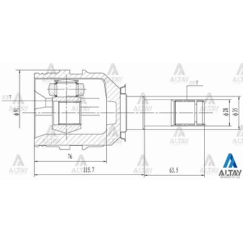 Aks Kafası İç Corona  1992-1995  Carina  1996-1997  Avensis  1998-2000  Sol 20*23*35 (1 Adet) (Oem No: To-3-09-510)