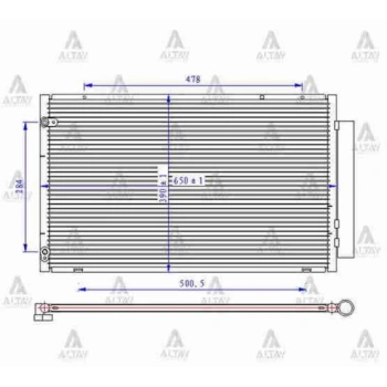 Radyatör Klima Avensis 2003-2008 (1 Adet) (Oem No: 88450-05100)