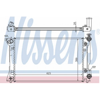 Avensis (T25) 2.0 2003 2008 Su Radyatörü Manuel 625X378X16 (Oem No:164000H180)
