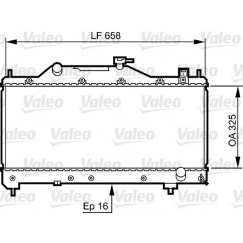 Avensis (T22) 2.0 1997 2002 Su Radyatörü Manuel 325X658X16 (Oem No:164000D080)