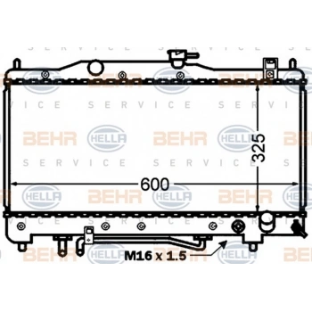 Avensis (T22) 2.0 Kalın Tip 1997 2002 Su Radyatörü Otomatik Kalın Tip 325X658X26 (Oem No:1640003190)