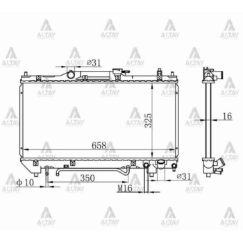Su Radyatörü Avensis 1998-2000 (At) (Oem No:16400-03190) (Adet)