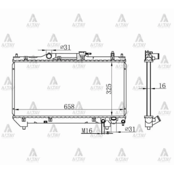Su Radyatörü Avensis 1998-2000 (Mt) (Oem No:16400-03180) (Adet)