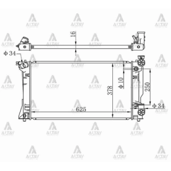 Su Radyatörü Avensis 2003-2008 2.0 Vvtı 22Mm (At) (Oem No:16400-0H120) (Adet)