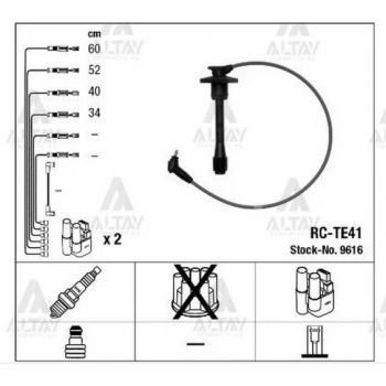 Buji Kablosu Takım Corolla 1.6 4-Afe Enj. (Rc-Te41) (Oem No:90919-22327) (Adet)