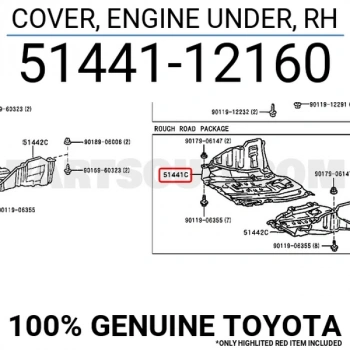 Karter Muhafaza Corolla 1998-2001 Sağ Oem No: 51441-12160