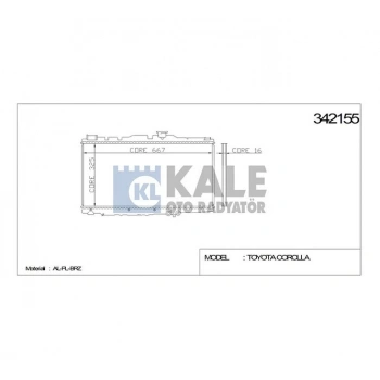 Radyatör Su Corolla  1988-1992 Ae-1992  Corona At171 (Mt) (1 Adet) (Oem No: 16400-11200)