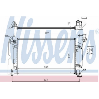 Corolla (E12) 1.4: 1.6 (Vidalı) 2002 2007 Su Radyatörü Otomatik 600X348X16 (Oem No:1640021150)