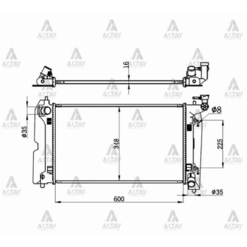 Su Radyatörü Corolla 2002-2007 Avensis 2003-2008 3Zz (At) (Oem No:16400-0D220) (Adet)