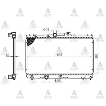 Su Radyatörü Corolla 1993-2000 Ae-20101111 (Mt) (Oem No:16400-15450) (Adet)