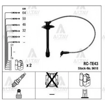 Buji Kablosu Takım Carina 1996-1997 2.0 (Rc-Te43) (Oem No:90919-22302) (Adet)