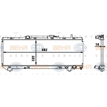 Corona (T19) : Carina E (T19) 2.0 92 97 Su Radyatörü Otomatik 325X658X16 (Oem No:1640074790)