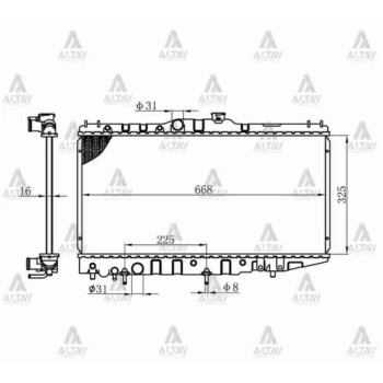 Su Radyatörü Corolla 1988-1992 Ae-1992 Corona At171 (At) (Oem No:16400-15380) (Adet)