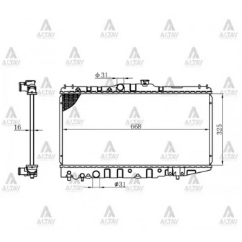 Su Radyatörü Corolla 1988-1992 Ae-1992 Corona At171 (Mt) (Oem No:16400-15060) (Adet)