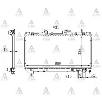 Su Radyatörü Corona 1992-1995 Carina 1996-1997 (Mt) (Oem No:16400-74840) (Adet)