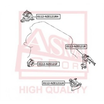 Rav4 (A2) 2001 2005 Motor Kulağı  (Oem No:1236121010)