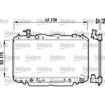 Rav4 2.0 00 05 2000 2005 Su Radyatörü Otomatik 375X738X16 (Oem No:1640028140)