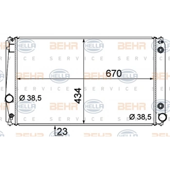 Rav4 2.0 05 12 2005 2012 Su Radyatörü Otomatik Manuel 670X418X16 (Oem No:1640028560)