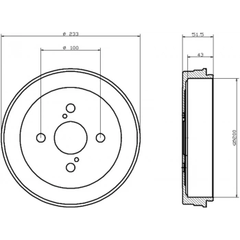Yaris (P1) 1999 2001 Kampana Arka  (Oem No:4243152020)