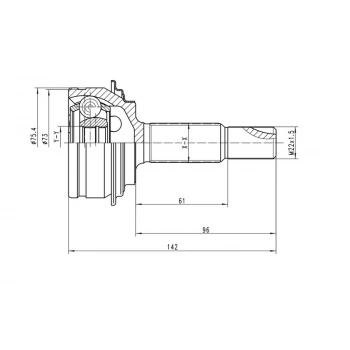 Aks Kafası Yaris 1999-2001  Abs 24X22X56