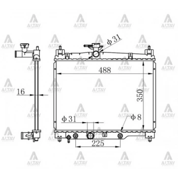 Su Radyatörü Yaris 1999-2006 1.0 Benzinli (At) (Oem No:16400-23090) (Adet)