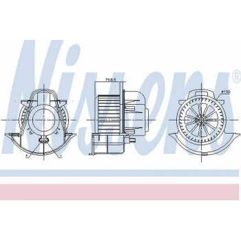 Touareg Amarok Q7 Cayenne 2004  Kalorifer Motoru 117 461 (Oem No:7L0820021S)