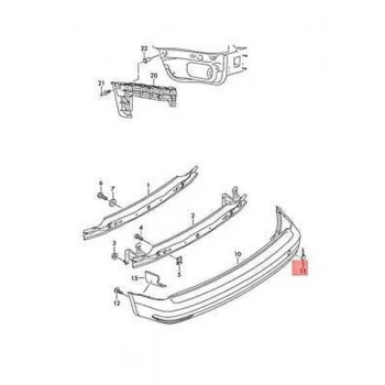 2015-2020 Volkswagen Caddy Arka Tampon Çeki Demiri Kapağı (Tw) (Oem No:2K58074419B9)