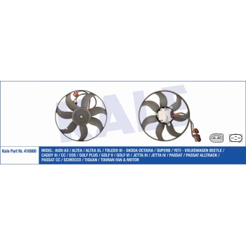 Fan Motoru Golf5 Golf6 Jetta A3 Leon Caddy Leon 2004-2012 1.4-1.6-1.9 Tdı Sol 300W 365Mm (Oem No:1K0959455Cq) (Adet)