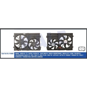 Fan Setı Golf5 Golf6 Jetta Passat Caddy A3 Leon 2004-2012 Cayc-Cayd-Cbza-Cbzb 1.2 Tsı-1.6 Tdı 300200W 360295Mm (Oem No:1K0959455Et) (Adet)