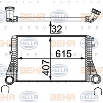 Golf5 Golf6 Jetta Caddy A3 2004 2013 Turbo Radyatörü 8Ml 376 723 541 (Oem No:1K0145803T)