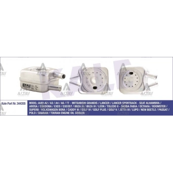 Yağ Soğutucusu Caddy T5 Polo A3 Leon 2002-2009 Bjb-Axb-Bnv-Bnm-Bjm 1.4 Tdi-1.9 Tdi-2.5 Tdi (Oem No:028117021L) (Adet)