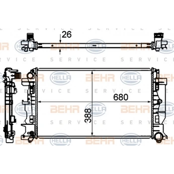 Crafter Sprinter 315 Cdı 2006  Su Radyatörü 8Mk 376 735 331 (680X388 Mm) (Oem No:2E0121253)