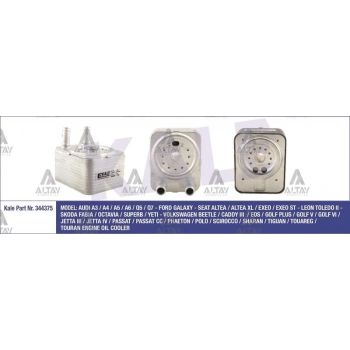 Yağ Soğutucusu Passat Golf5 Jetta A3 2001-2006 Avf-Bkp-Bkd 1.9 Tdi-2.0 Tdi (Oem No:038117021E) (Adet)