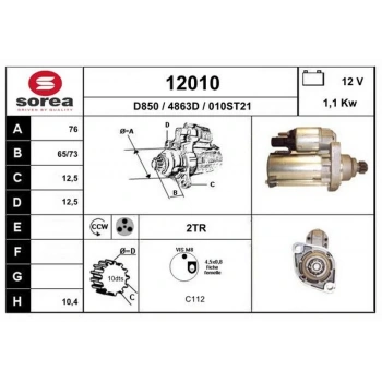 Passat Jetta Tt 2013  Marş Dinamosu  (Oem No:02M911023S)