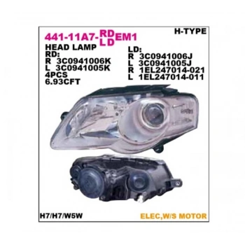 Far Passat 2006-2009 Hella Tip Sol (1 Adet) (Oem No: 3C0941005J)