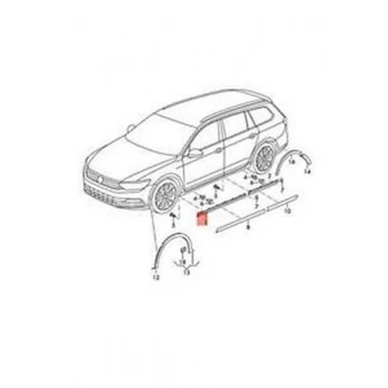 Volkswagen Passat 2014  Kapı Bandı Ön Sol  (Oem No:3G0853267Gru)