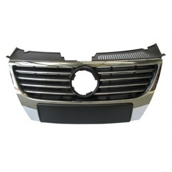 2005-2010 Volkswagen Passat B6 Ön Panjur Siyah (Nikelaj Kaplamalı Izgarası Nikelajlı Sensör Deliksiz (Adet) (Oem No:3C0853651Dpwf)