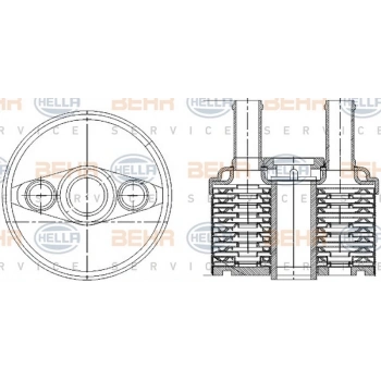 Golf5 Golf6 Golf7 Passat 2004  Yağ Soğutucusu 8Mo376787691 (Otomatık) (Oem No:09G409061)