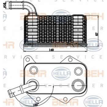 Golf5 Golf6 Passat 2004  Yağ Soğutucusu 8Mo376783771 (Oem No:06D117021C)