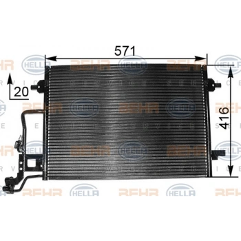 Passat 2001 2005 Klima Radyatörü 8Fc 351 300 391 (Oem No:3B0260401B)