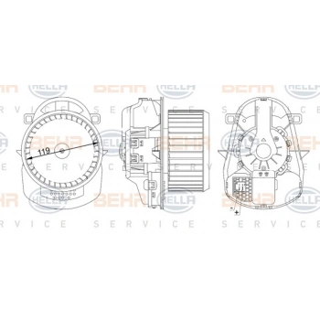 Touareg 2010  Kalorifer Motoru 8Ew 351 150 764 (Oem No:7P0820021B)