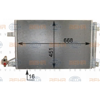 T5,5 T6 2010  Klima Radyatörü 8Fc 351 343 131 (Kurutuculu) (Oem No:7E0820411B)