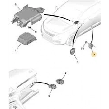 Airbag Sensörü Psa 2008/3008/5008 B.M 2016- (Oem No: 9810452480)