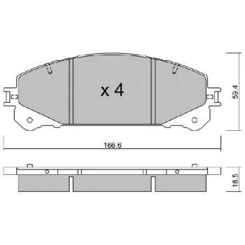 Ön Fren Balatası Rav4 12- 2.0 D4D Verso 12- None (Oem No: Asn Bpto-1016)