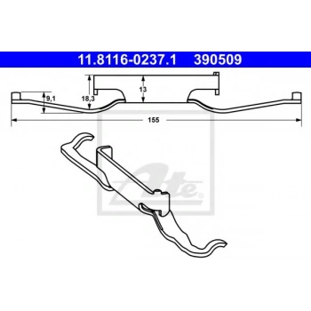 Fren Balataları Tespıt Yayı Psa Partner(K9)/Rıfter/Berlıngo (K9)/C4 Pıcasso B.M 16- (Oem No: 1609897880)