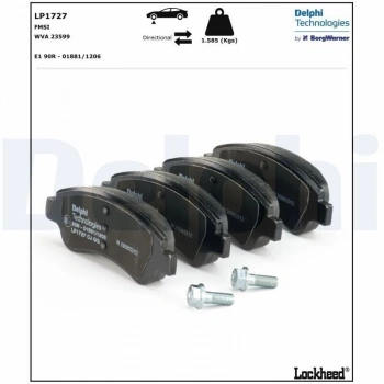 Fren Balatası Ön 14Inch Fren Sıstemı İçin Opel Crossland X Partner Tepee / 207/208/301 Bm 17- (Oem No: 1679993980)