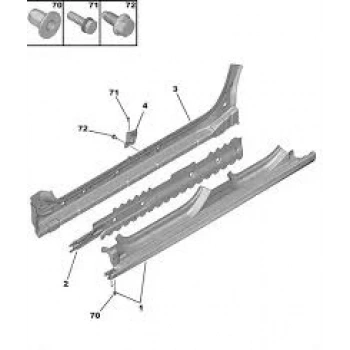 Marşpiyel  Etek Sacı Sol Psa 301 B.M 2012- (Oem No: 1608395880)