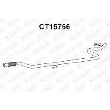 Orta Egsoz Borusu Psa 301 1.6 Hdı 2013- (Oem No: 1608694080)