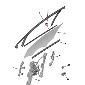 Ön Kapı Cam Kenar Dış Çıtası : Sol Krom Opel Corsa F Bm 20- (Oem No: 9823196280)
