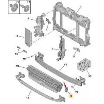 Ön Tampon Havalan Motoru Psa 508 / Ds5 B.M 2012- (Oem No: 1606601280)